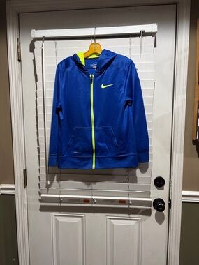Nike Royal Blue Hoodie with Neon Yellow Accents